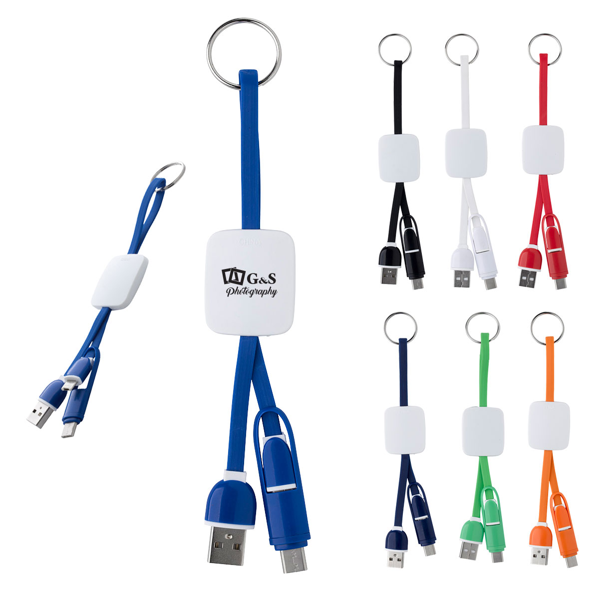 #2879 SLIDE CHARGING CABLES ON KEY RING