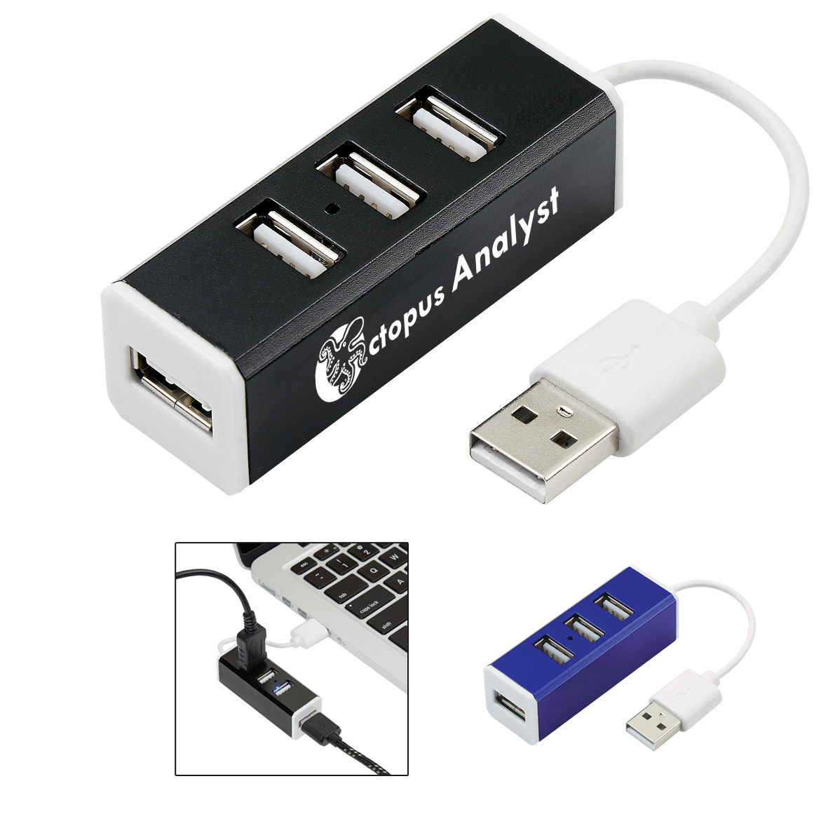 #2832 - 4-PORT ALUMINUM USB HUB