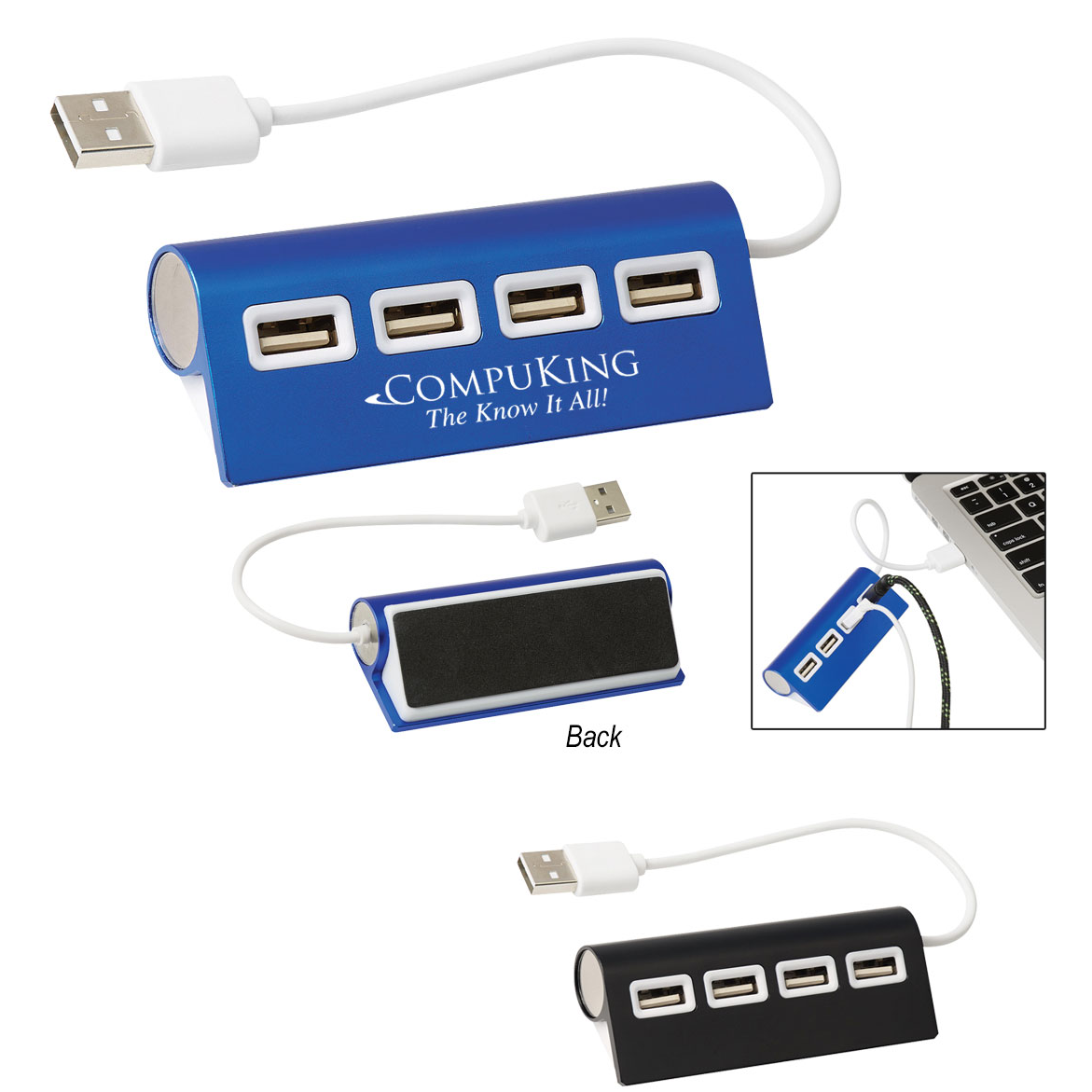 #2833 - 4-PORT ALUMINUM WAVE USB HUB