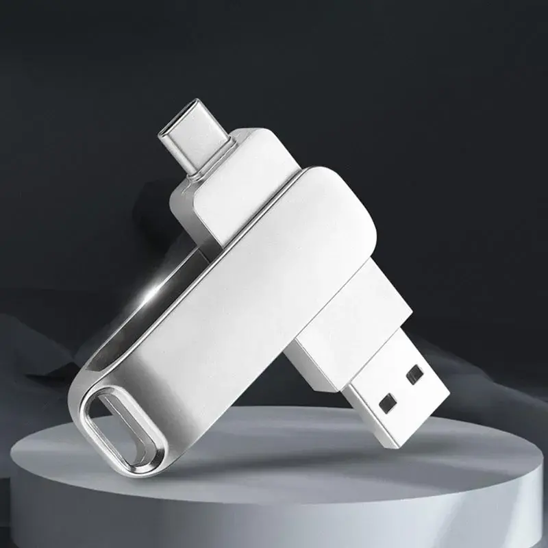 2in1 rotate metal usb flash drives
