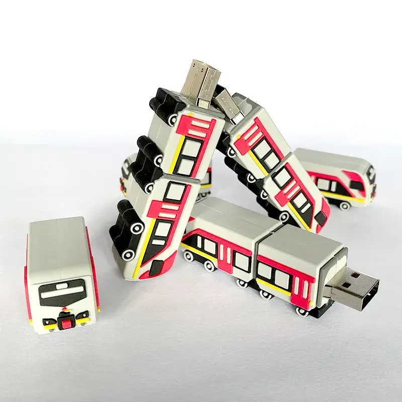 3d bus shape usb flash drives